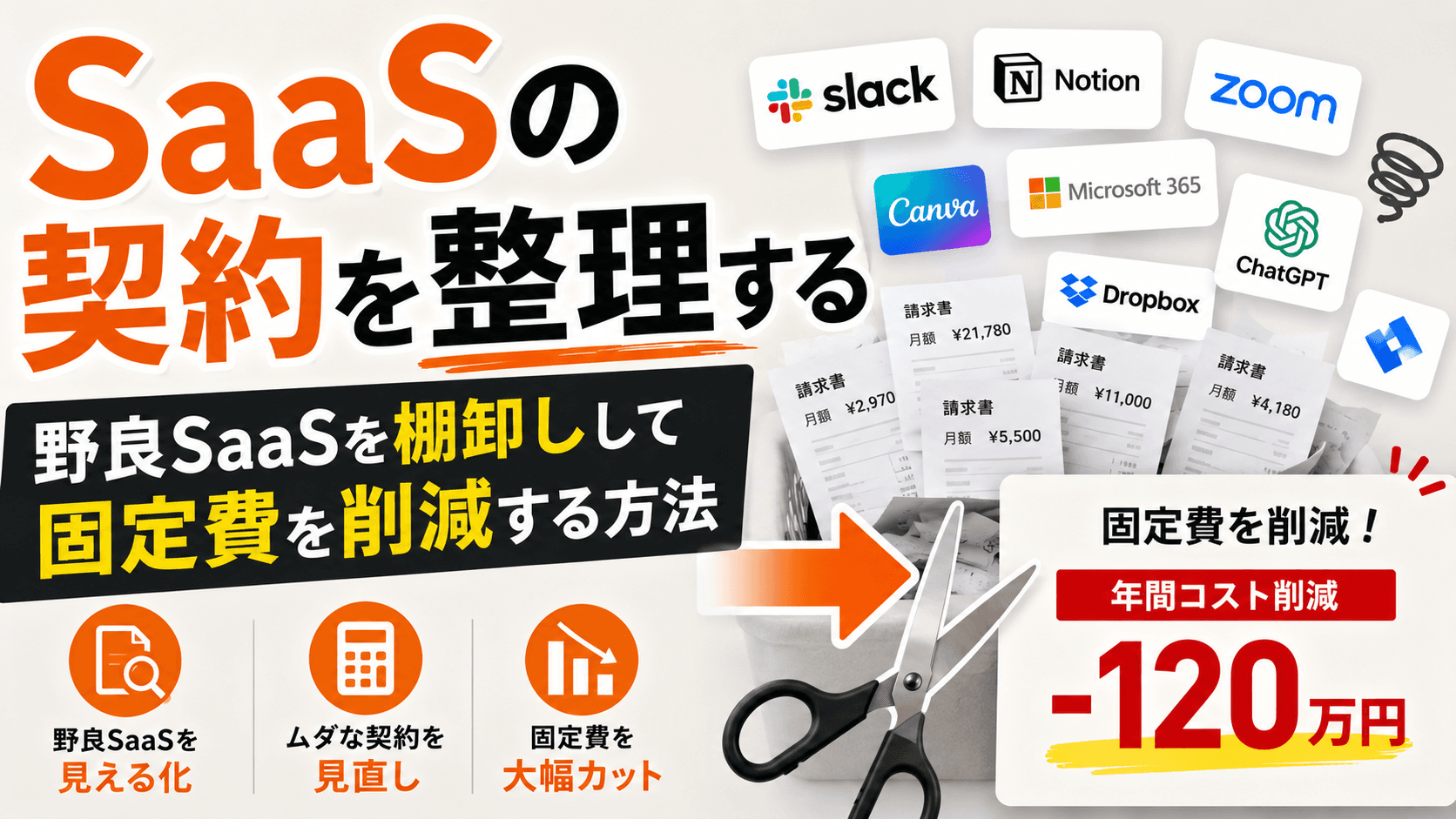 SaaSの契約を整理する——野良SaaSを棚卸しして固定費を削減する方法