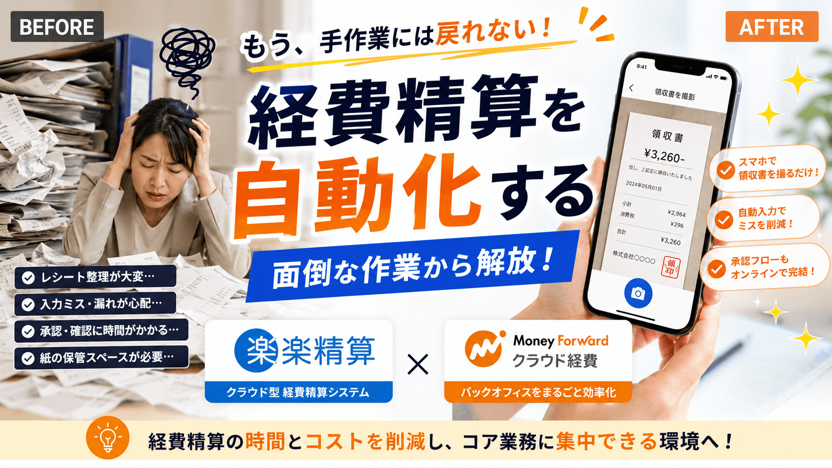 経費精算を自動化する——楽楽精算・マネーフォワードの導入手順